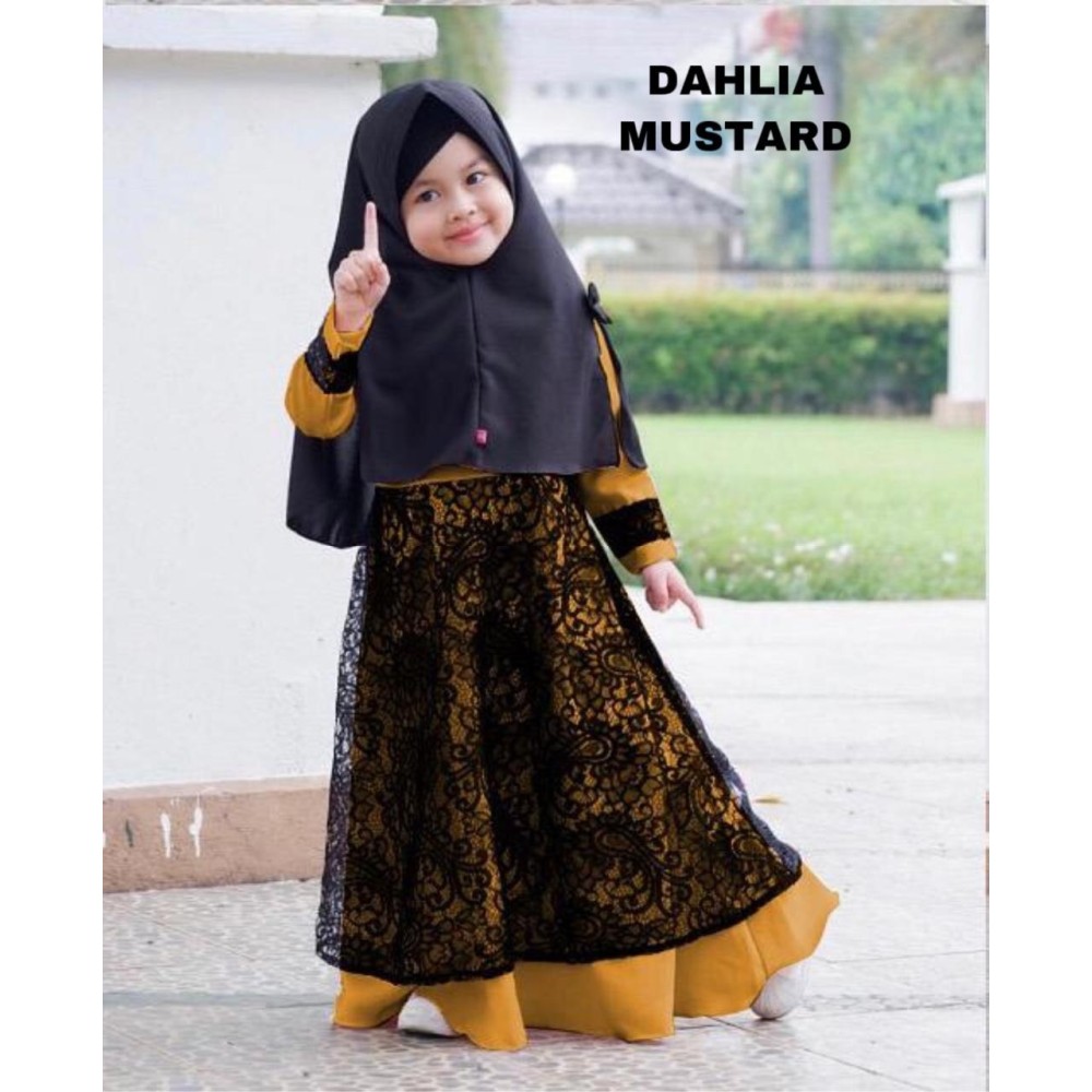 Baju Anak Kd Hj Syari Dahlia Su Mustard Baju Anak Kd Hj Syari Dahlia Su Mustard