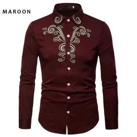 Baju Pria Kmj Koko Man Robert Rr Maroon