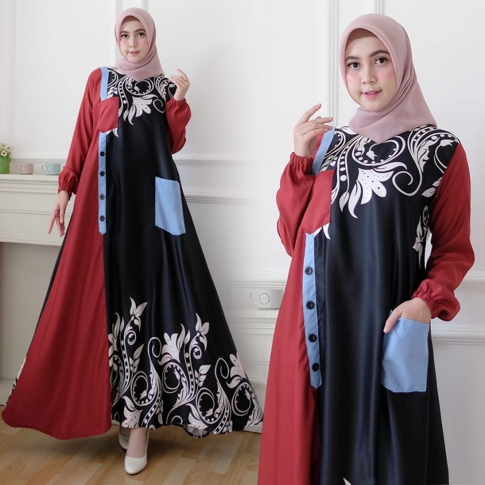 Baju Korea Hj Maxi Cantik On Black