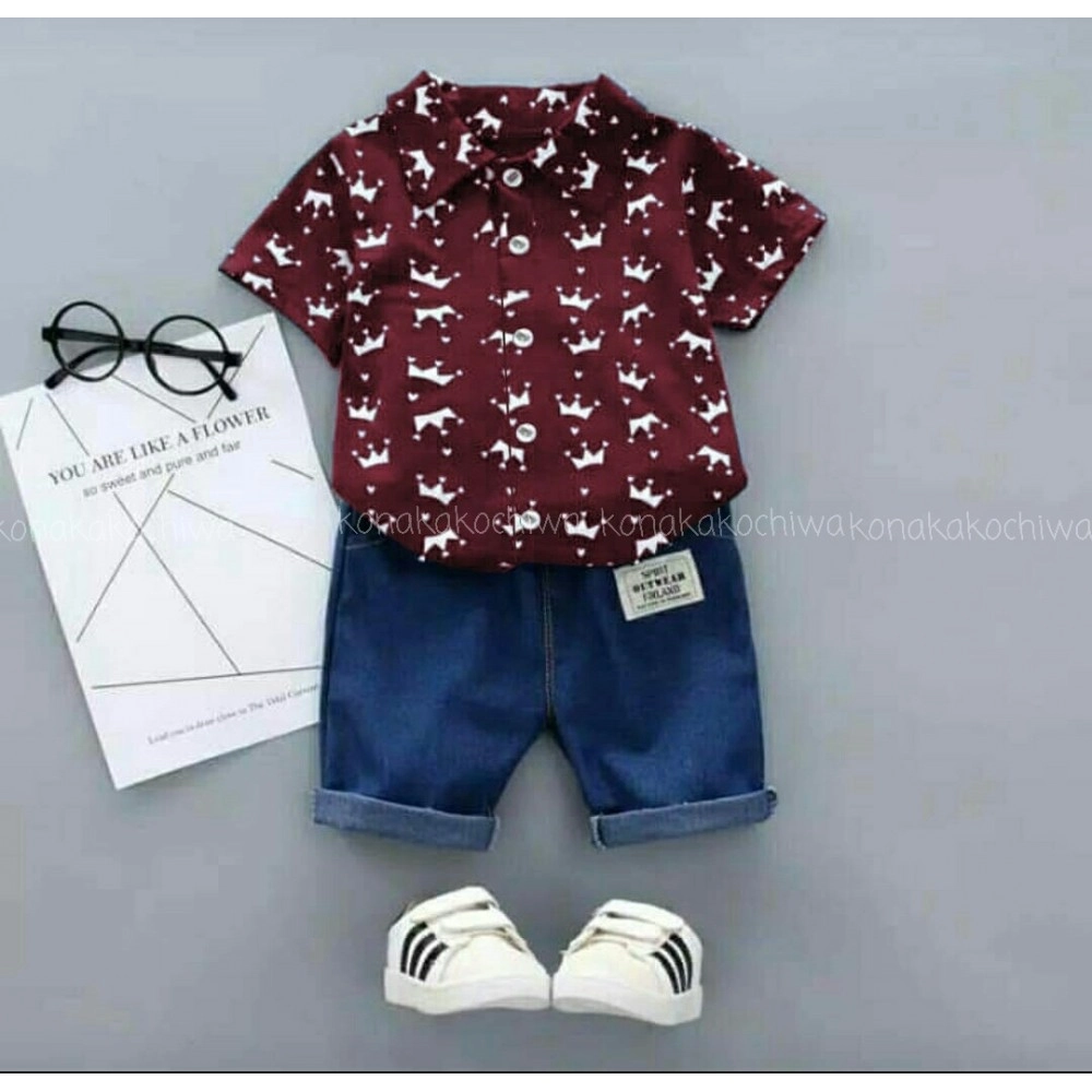 Baju Anak Kd St Crown Vd Maroon