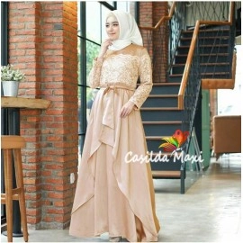Baju Korea Hj Maxi Casilda Jc Gold