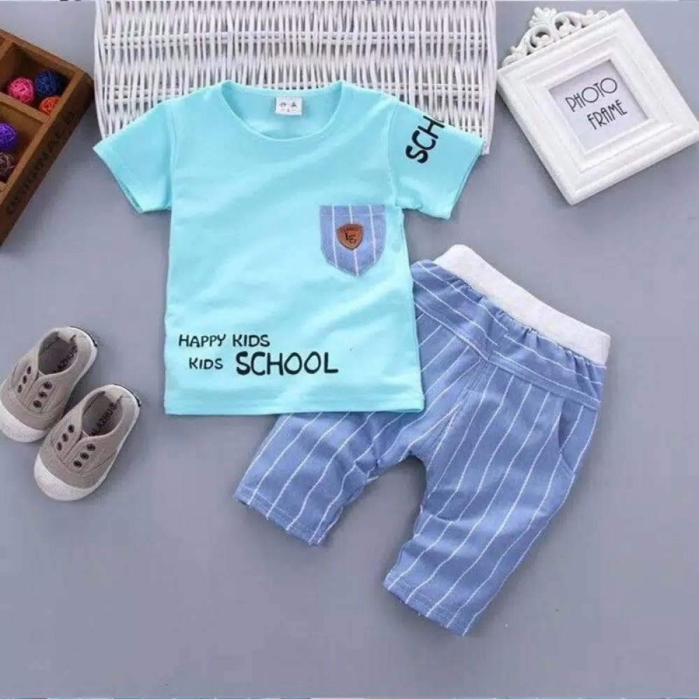 Baju Anak Kd St School Kid Sl Blue
