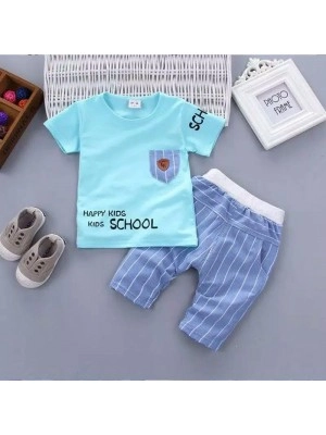 Baju Anak Kd St School Kid Sl Blue