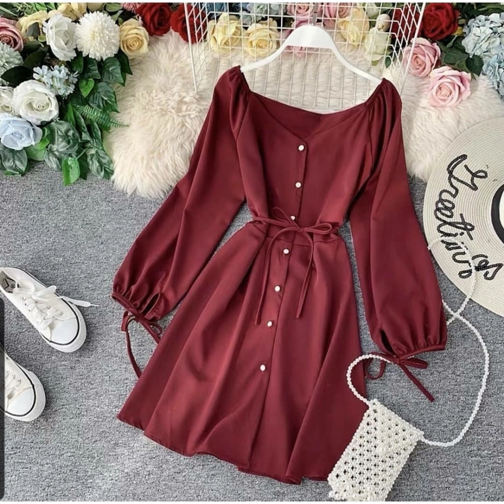 Baju Wanita Drs Indri Hn Maroon