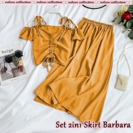Baju Wanita St 2In1 Skirt Barbara Vl Mustard