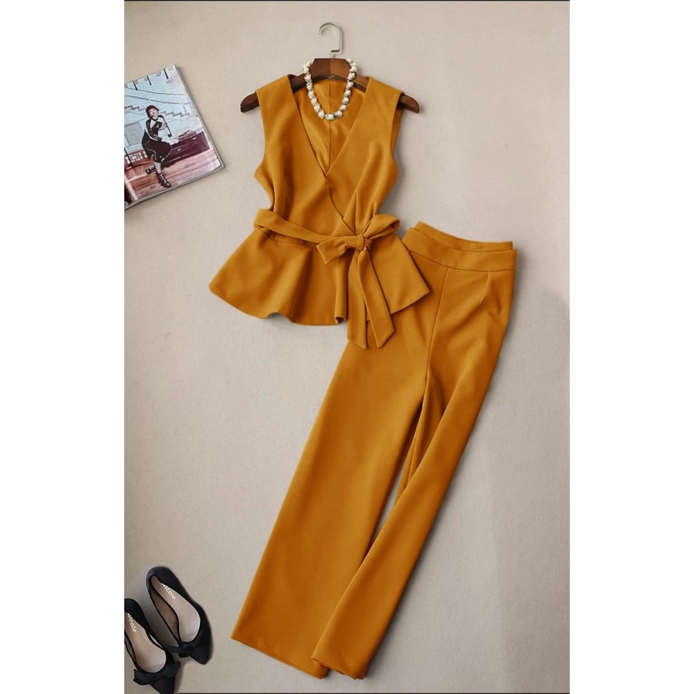 Baju Wanita St Alya Scuba Hs Mustard