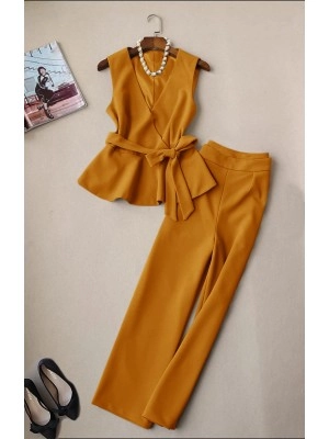 Baju Wanita St Alya Scuba Hs Mustard