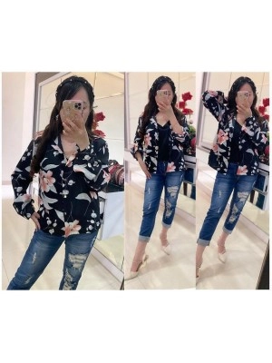 Baju Wanita Blazer Hem Flow Vl Hitam