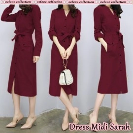 Baju Wanita Midi Drs Sarah Vl Maroon