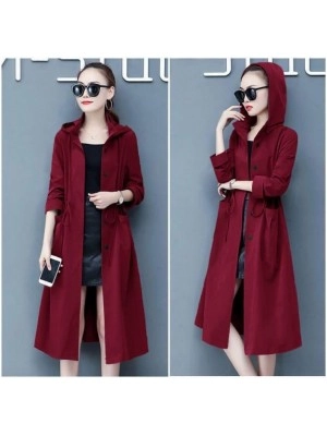 Baju Wanita Coat Hoodie Vl Maroon