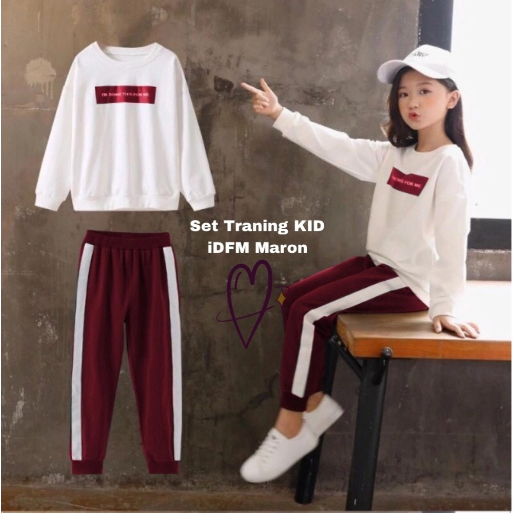 Baju Anak Kd St Idfm Su Maroon