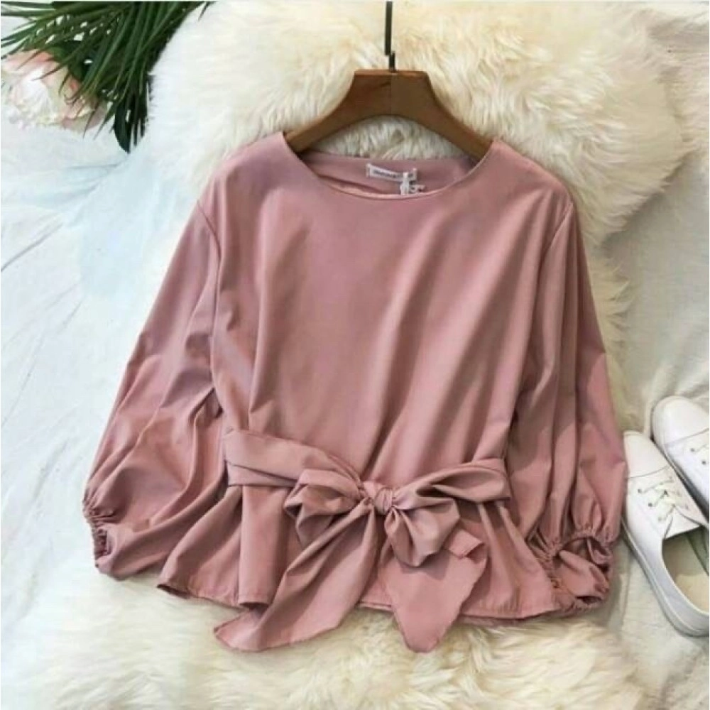 Baju Korea Blouse Boni Oz Pink