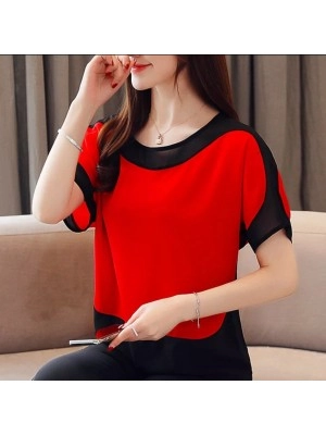 Baju Korea Blouse Ss 515 Or Merah