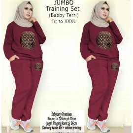 Baju Korea Jumbo St Livis Ra Maroon