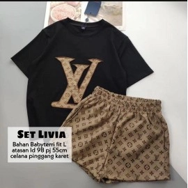 Baju Korea St Livia Pdk Ms Hitam