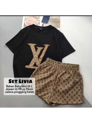 Baju Korea St Livia Pdk Ms Hitam