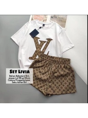 Baju Korea St Livia Pdk Ms Putih