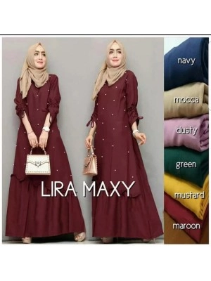 Baju Korea Hj Maxi Lira Sm Maroon