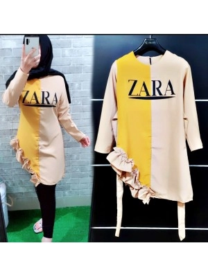 Baju Korea Tunik Zamas Hn Cream