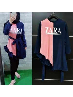 Baju Korea Tunik Zamas Hn Navy