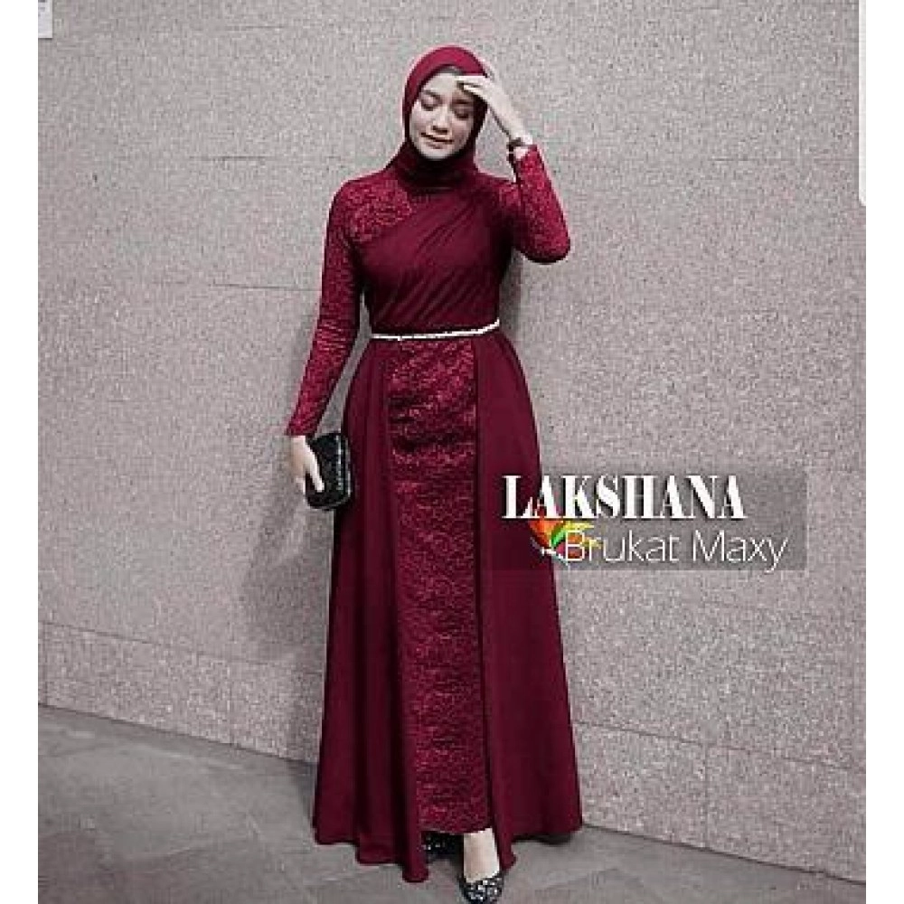 Baju Wanita Hj Maxi Laksana Jc Maroon