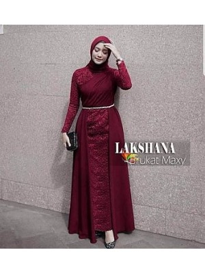 Baju Wanita Hj Maxi Laksana Jc Maroon