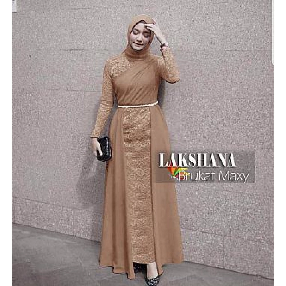 Baju Wanita Hj Maxi Laksana Jc Mocca Baju Wanita Hj Maxi Laksana Jc Mocca