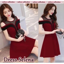 Baju Wanita Drs Selena Voxy Vl Maroon