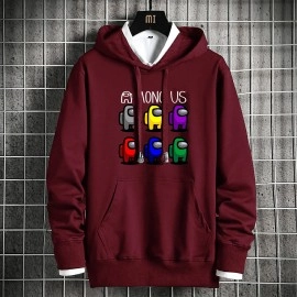Baju Pria Sw Hoodie Amongus Cs Maroon