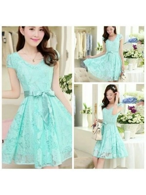 Baju Wanita Drs Anggun Vb Brukat Tulang Toska