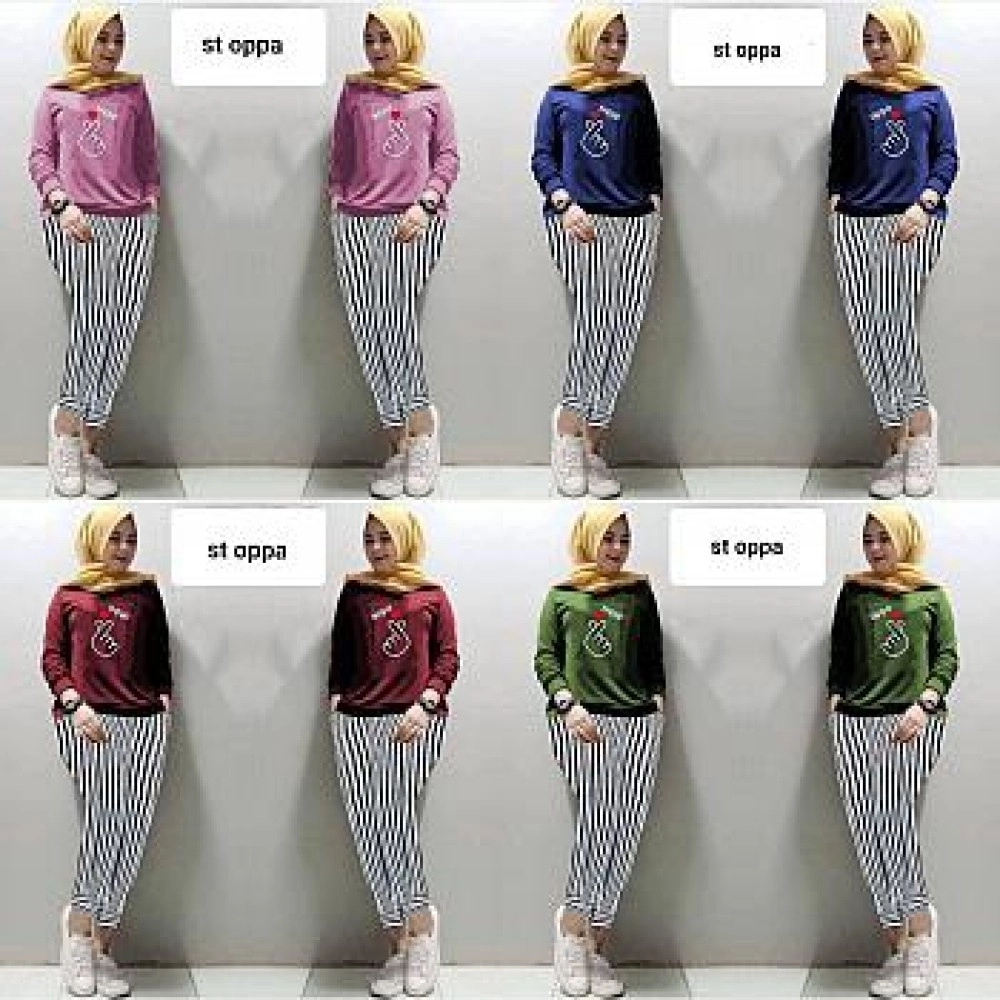 Baju Anak St Oppa Celana Salur Ra