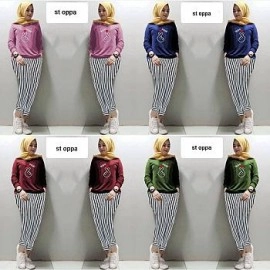 Baju Anak St Oppa Celana Salur Ra