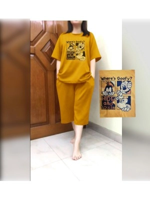 Baju Wanita Jumbo St Goofy Fh Mustard