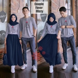 Baju Couple Cp Favor Misty Navy
