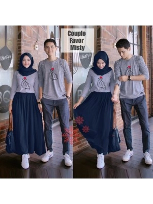 Baju Couple Cp Favor Misty Navy