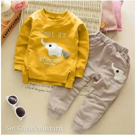 Baju Anak Kd St Gajah Ch Mustard