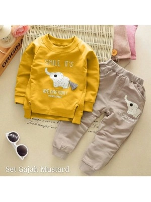 Baju Anak Kd St Gajah Ch Mustard