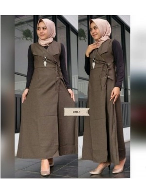 Baju Korea Outer Krillo Sf Coffe