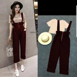 Baju Korea Jumper Lufer Hn Maroon