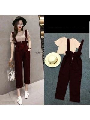 Baju Korea Jumper Lufer Hn Maroon