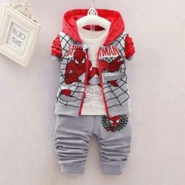 Baju Anak Kd St Spyderman Vb Abu