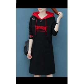 Baju Korea Drs Hoodie Fash Lu Hitam