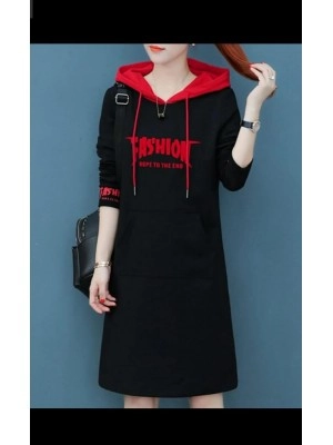 Baju Korea Drs Hoodie Fash Lu Hitam