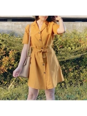 Baju Wanita Drs Livio Hs Mustard