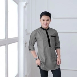 Baju Pria Koko Sunsun Ts Abu