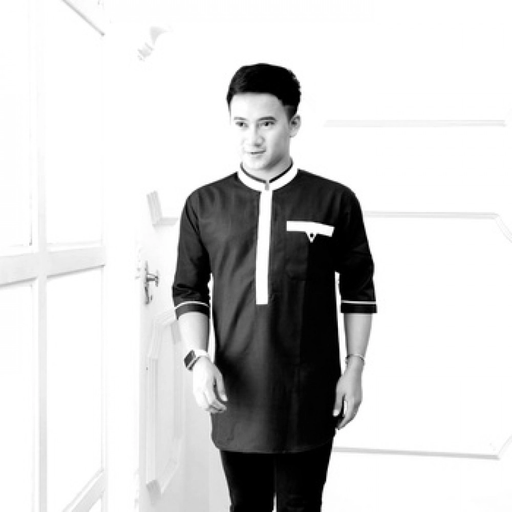 Baju Pria Koko Sunsun Ts Hitam