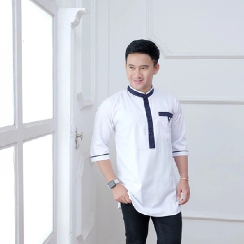 Baju Pria Koko Sunsun Ts Putih