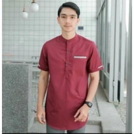 Baju Pria Koko Leo Ts Maroon