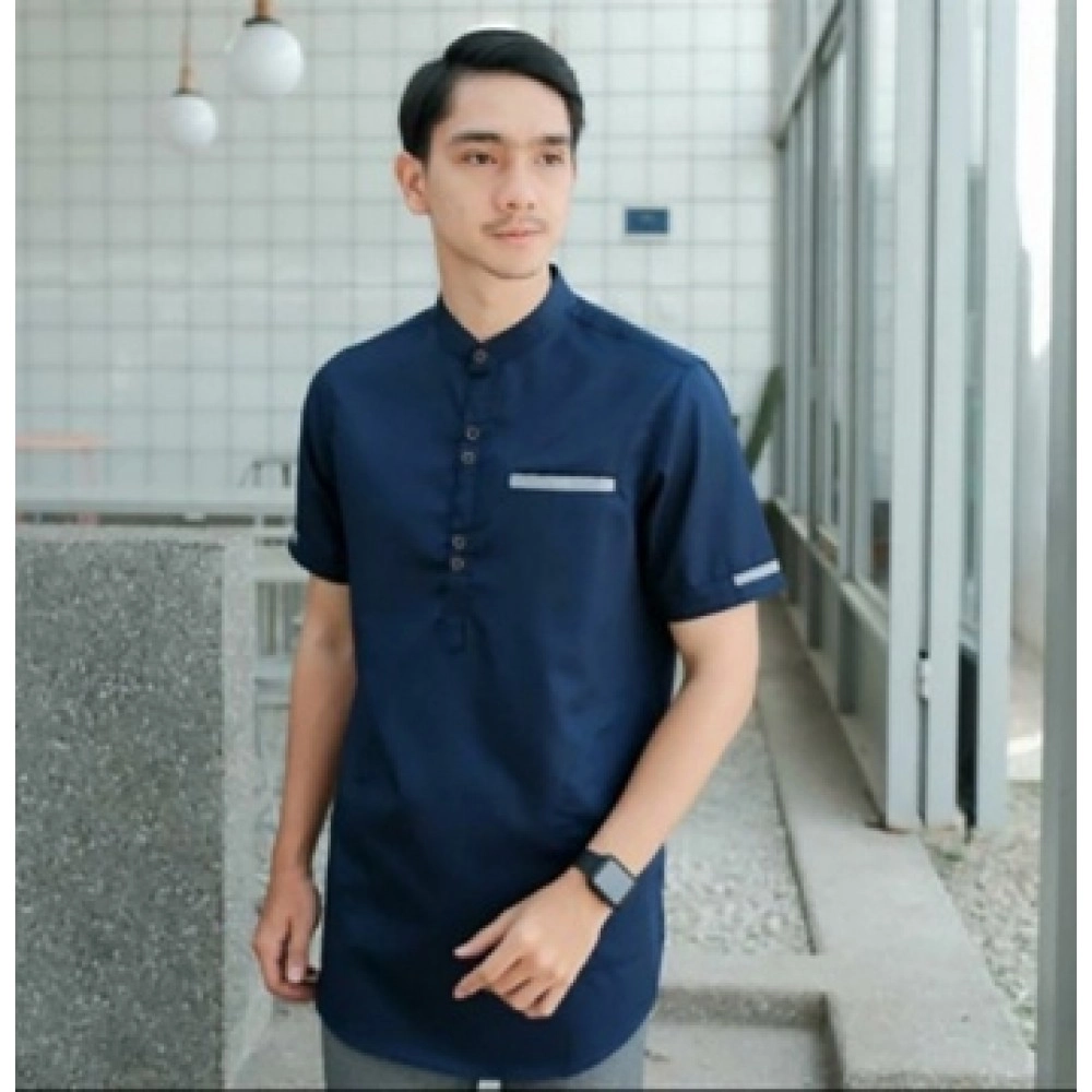 Baju Pria Koko Leo Ts Navy