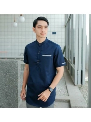 Baju Pria Koko Leo Ts Navy